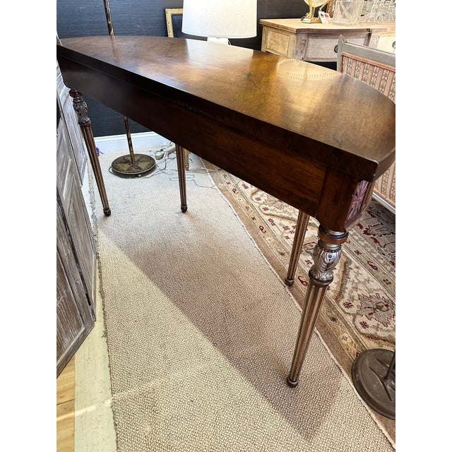 Hand Painted Demilune Console by Theodore Alexander For Sale - Image 9 of 9