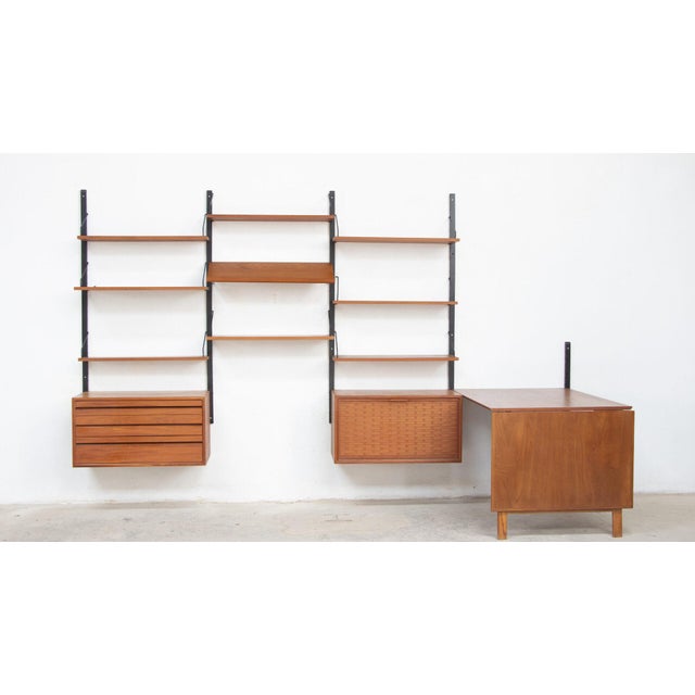 Vintage Royal System Bookcase with Drop-Leaf Table by Poul Cadovius, 1950s For Sale - Image 9 of 13