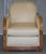Art Deco Walnut & Cream Leather Sofa & Armchairs by Harry & Lou Epstein, Set of 3 For Sale - Image 12 of 18