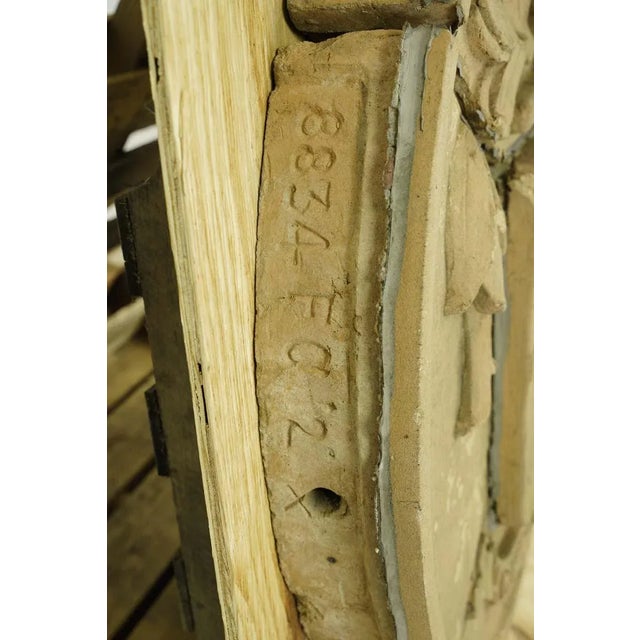 Mid 20th Century Reclaimed Seal of New Rochelle NY Terra Cotta Medallion For Sale - Image 10 of 10