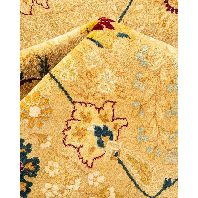 Textile Mogul, One-of-a-Kind Hand-Knotted Area Rug in Ivory, 9' 1" x 11' 9" For Sale - Image 7 of 8