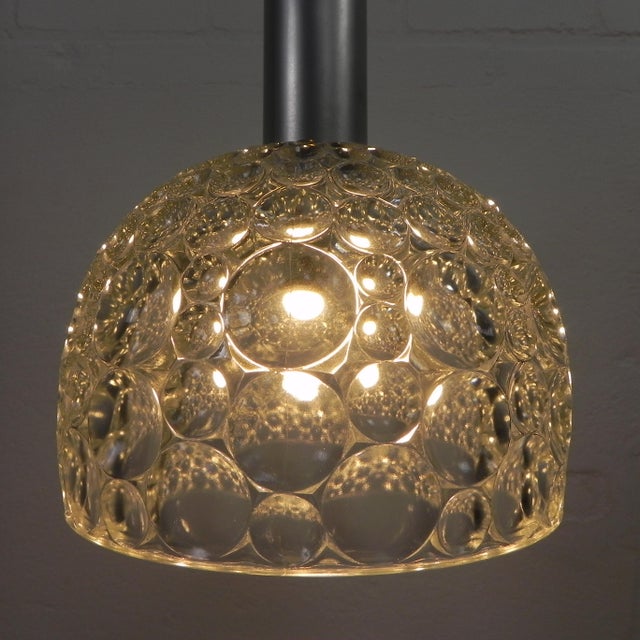 VIntage Pendant Lamp with Glass Shade with Bubble Pattern, 1960s For Sale - Image 6 of 16