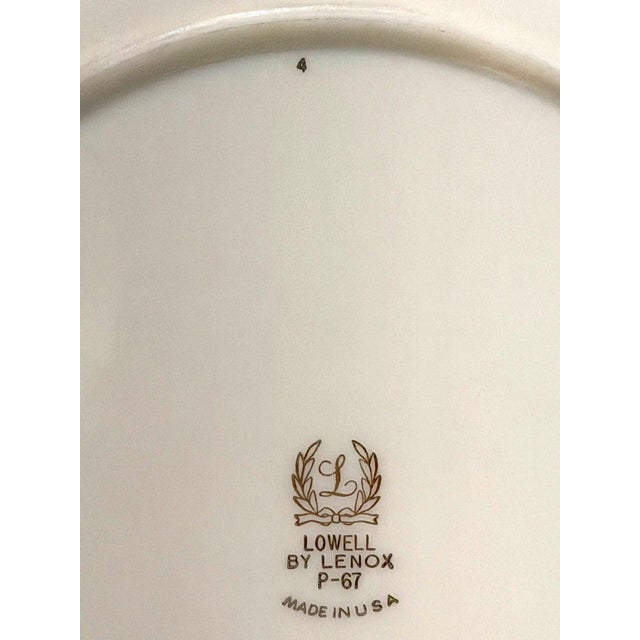 Vintage Lenox Lowell P-67 Gold Stamp Gold Encrusted Salad Plates - Set of 4 For Sale - Image 4 of 4