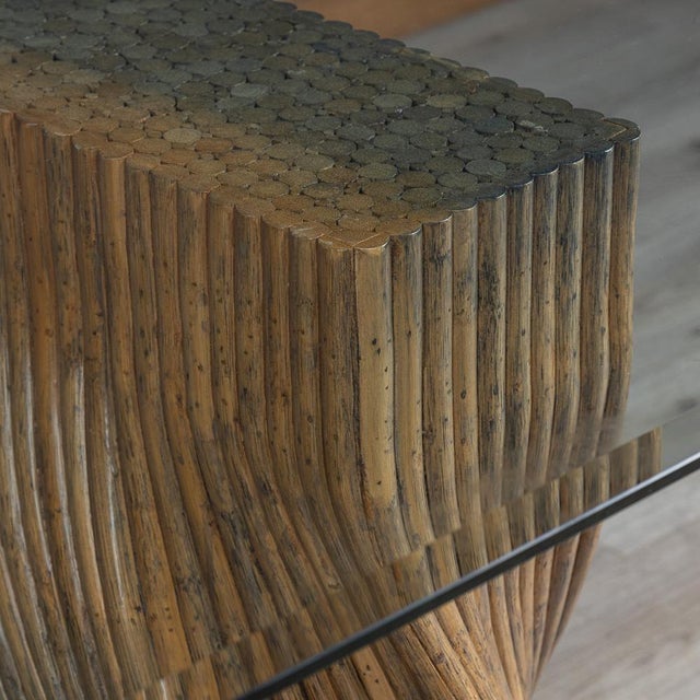 20th Century American Dining Table & Chairs by McGuire, 1970s, Set of 5 For Sale - Image 9 of 18