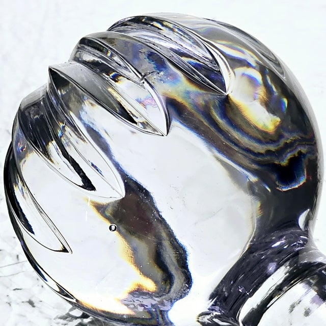 Crystal Captain's Decanter Leaf Leaves Cut Glass For Sale - Image 10 of 12