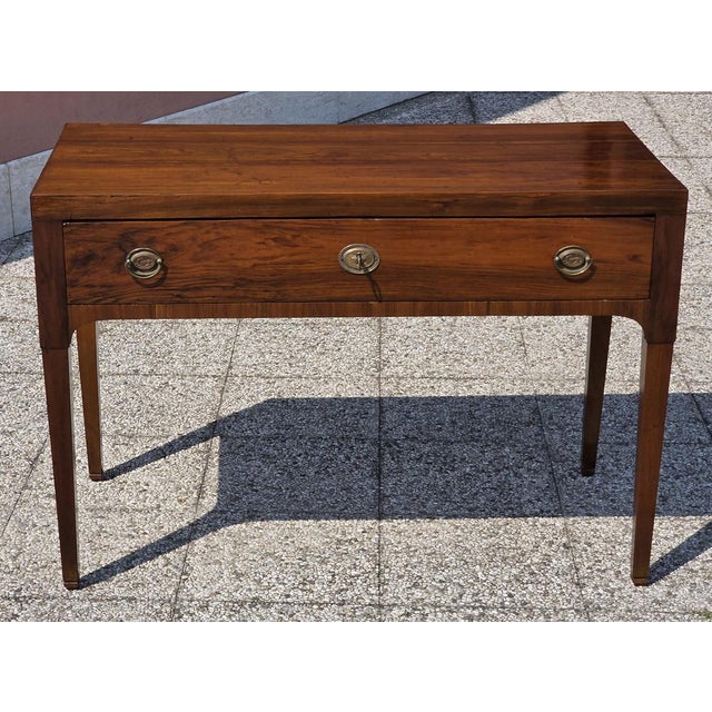 Wood Empire Walnut Writing Desk, Venice, Italy, 19th Century For Sale - Image 7 of 12