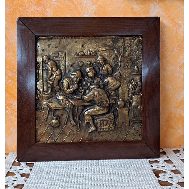 Vintage Brass Relief Panel, 1960 For Sale - Image 10 of 10