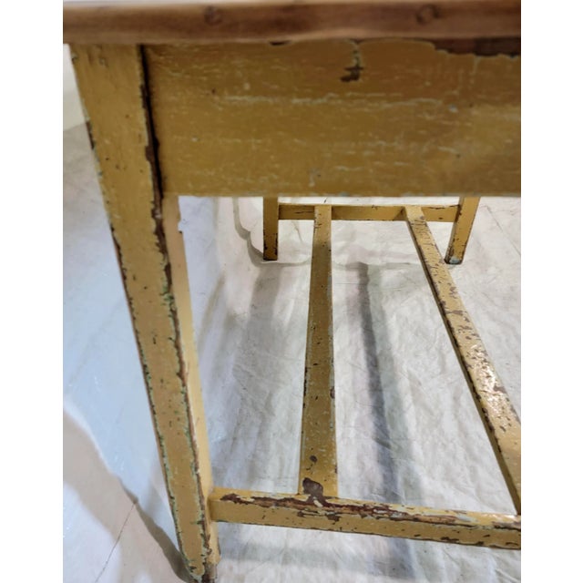 Gorgeous Antique Wooden Farm Table With Original Paint From England, Circa 1890 For Sale - Image 6 of 13