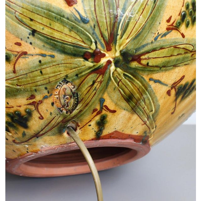 Large Hand-Glazed Ceramic Table Lamp, 1980s For Sale - Image 17 of 18