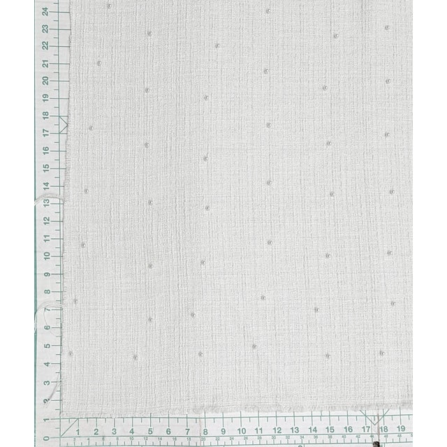 Vintage Hollywood Regency Voyage Maison Pearl Embellished Snow Boucle Tweed Fabric- 4 Yards For Sale - Image 9 of 9