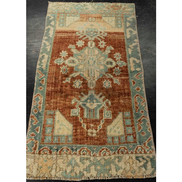 Turkish Mini Rug Oriental Hand Knotted Vintage Rug 1'6" x 2'10" #21143 Explore a curated collection of hallway runners,...