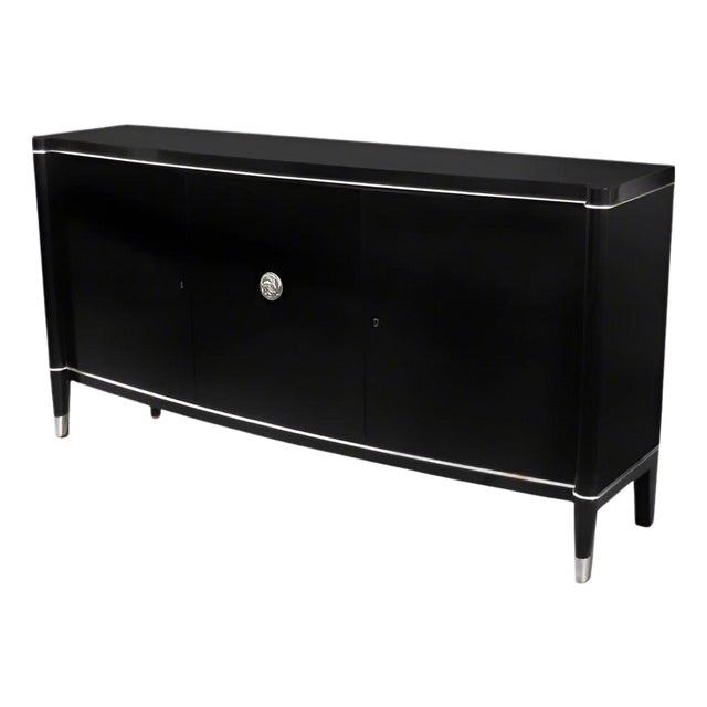 1930s Art Deco Ebonized Sideboard by De Coene Frères For Sale