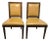 Late 20th Century Ralph Lauren French Louis XVI Painted Accent Chairs Mustard Yellow Leather With Nailhead Trim- Set of 2 For Sale