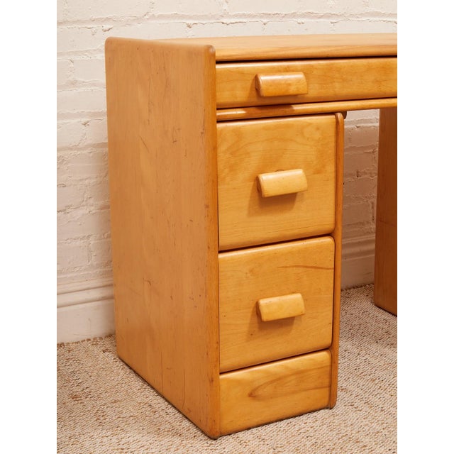 Wood Mid 20th Century Rustic Maple Desk For Sale - Image 7 of 11