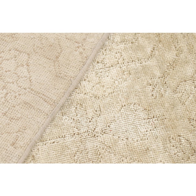 Cream Rug & Kilim’s Khotan Style Rug in Ivory With Pomegranate Patterns For Sale - Image 8 of 8