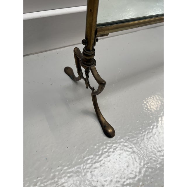 Art Nouveau Mirrored Fire Screen in Brass, 1920s For Sale - Image 4 of 7
