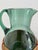Mid-Century Modern Vintage Green Blown Glass Pitcher With Woven Rattan Wrap For Sale - Image 3 of 6