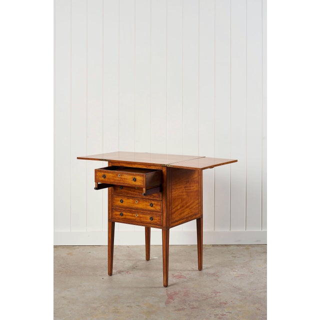 Early 19th Century Mahogany Inlaid Writing Cabinet For Sale - Image 4 of 15