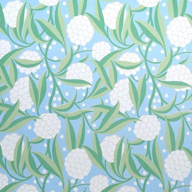 Schumacher Rubus Wallpaper in Delft For Sale