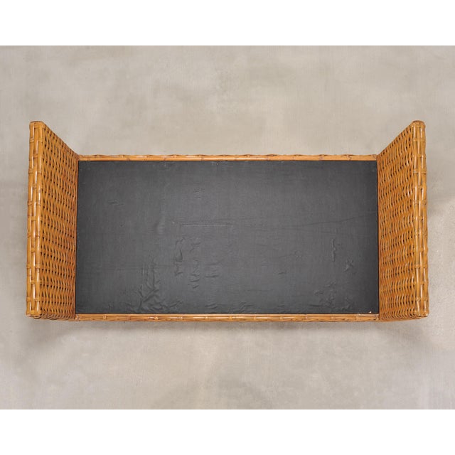 Ralph Lauren Ralph Lauren Style Organic Modern Woven Wicker Rattan Bed For Sale - Image 4 of 18
