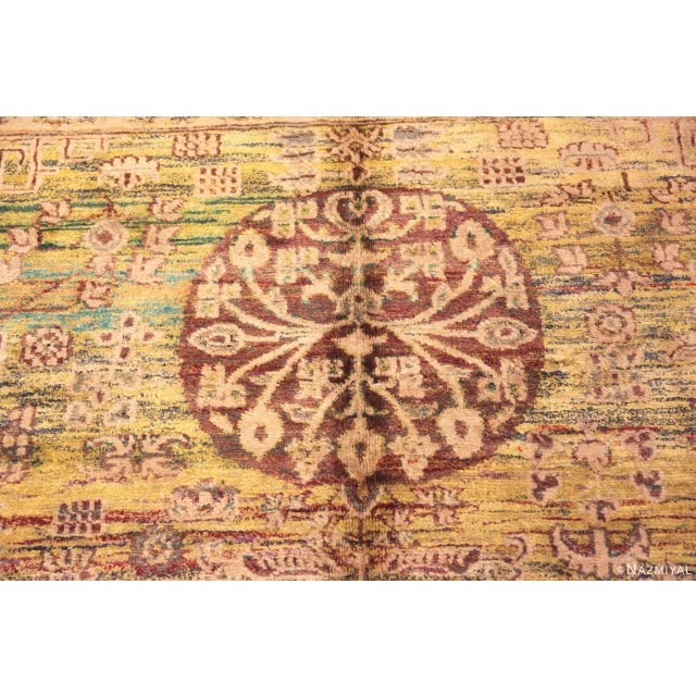 Indian Nazmiyal Collection Luxurious Silk Modern Khotan Style Area Rug For Sale - Image 3 of 6
