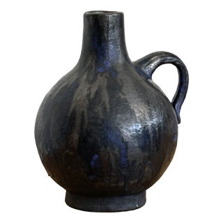 Large Brutalist Studio Ceramic Floor Vase by Gerhard Liebenthron, 1970s For Sale