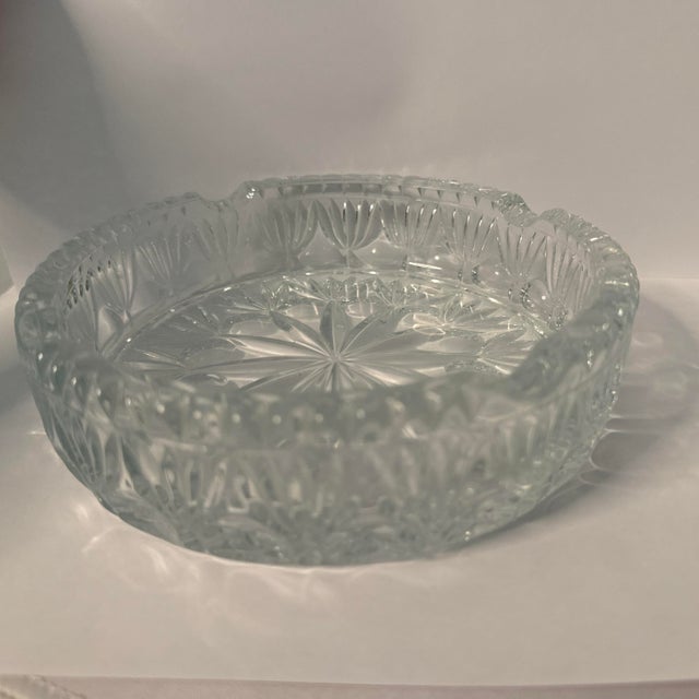 1950s Crystal Catchall Dish For Sale - Image 4 of 4