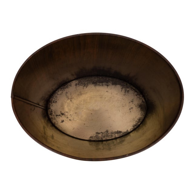 Mid-Century Modern Brown Velvet Paper Basket Jean Holbein, France, 1950s For Sale - Image 3 of 11
