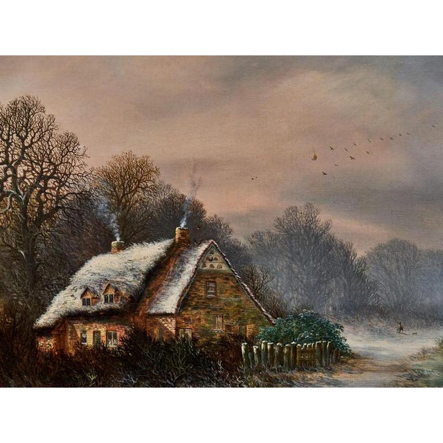 2000 - 2009 Charles Leaver, Winter Landscape, Oil on Canvas For Sale - Image 5 of 11
