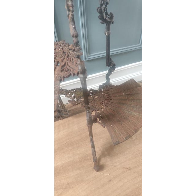 Victorian Cast Iron Three-Tier Plant Stand, 1890s For Sale - Image 6 of 10