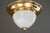 Large Art Deco Ceiling Lamp with Opal Glass Shade, Vienna, 1920s For Sale - Image 4 of 18