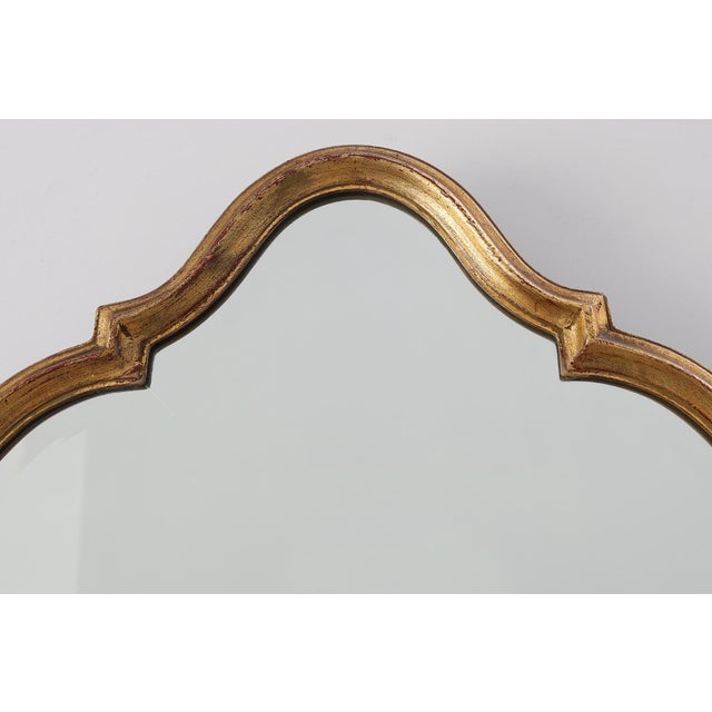 Arched Gilt Mirror with Ogee Top, France, 1920 For Sale - Image 6 of 11