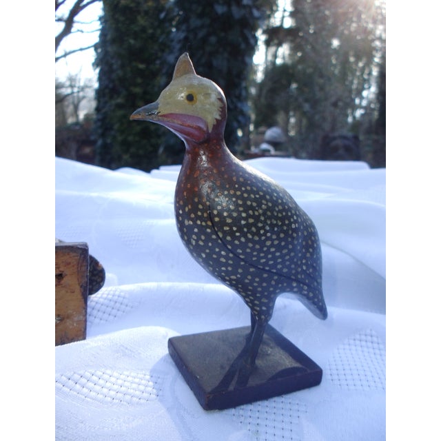 Antique Wooden Guinea Fowls, 1890s, Set of 2 For Sale - Image 11 of 15