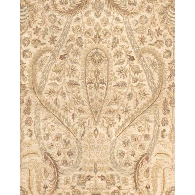 HandKnotted Neutral Floral Indian Rug 9'10"x 14'6" Chairish