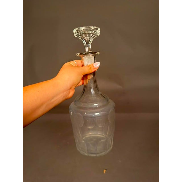 English English Cut Glass Decanting Bottle With Lid, Circa 1920s For Sale - Image 3 of 7