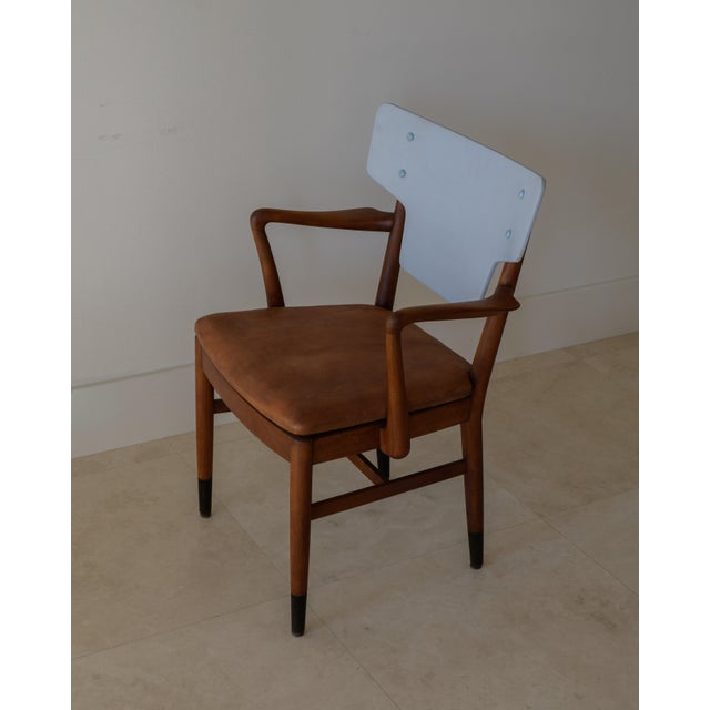 Attributed to Peter Hvidt and Orla Molgaard-Nielsen Armchair for Fritz Hansen Denmark, C. 1950 For Sale - Image 9 of 11