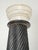 Vintage columns with spiral ebonized wood shafts and white marble capitals and bases. Good condition with surface wear,...