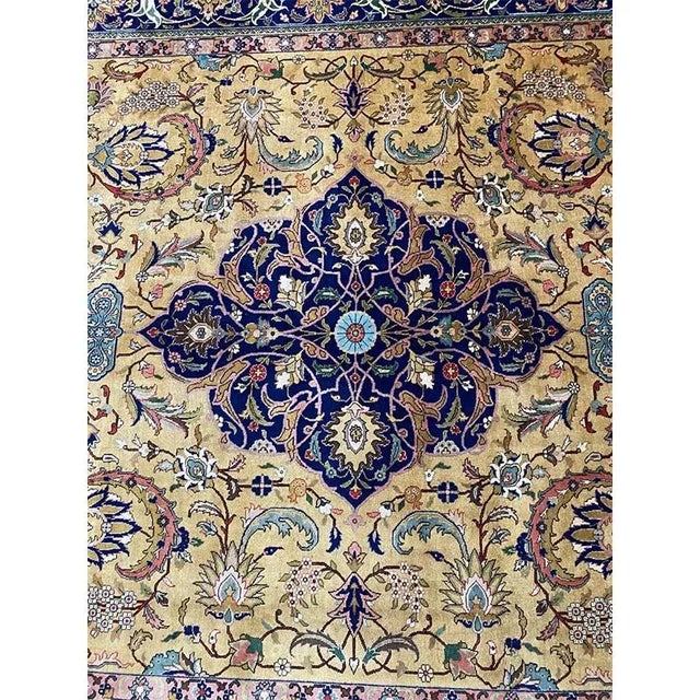 Textile Antique Persian Tabriz Area Rug 9’3″ X 12’8″ For Sale - Image 7 of 12