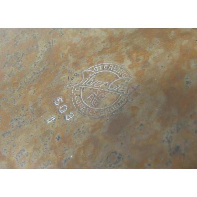 Vintage Silver Crest Bronze Humidor With Sterling Silver Overlay Decoration For Sale - Image 12 of 13