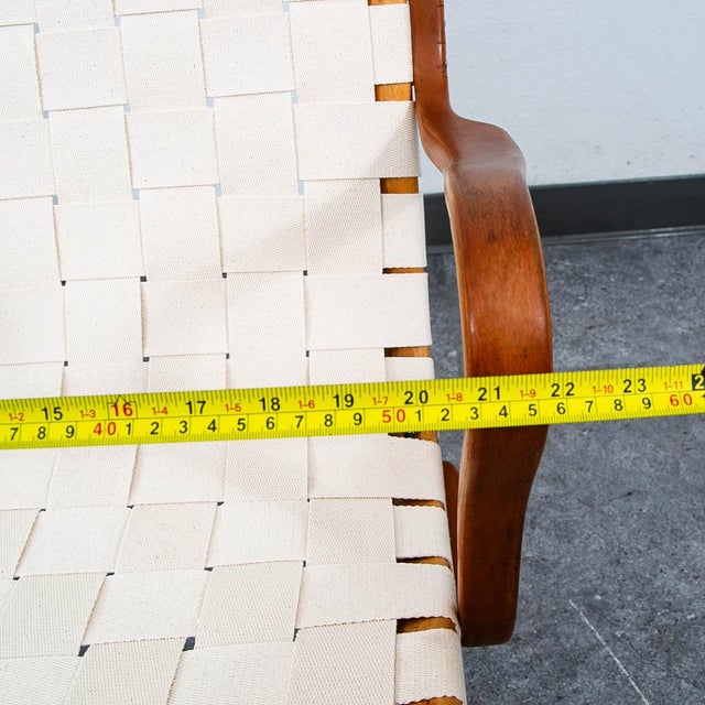Mid Century Danish Modern Lounge Chair Bruno Mathsson Eva Armchair White MCM For Sale - Image 11 of 12