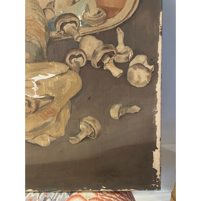 Mid-Century Modern Still Life Painting Oil on Canvas For Sale - Image 3 of 7