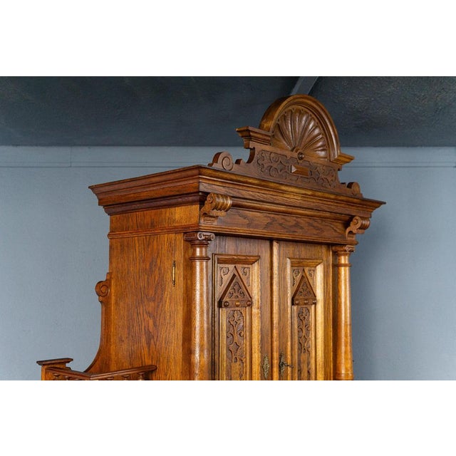 Antique Wooden Buffet Cupboard For Sale - Image 6 of 18