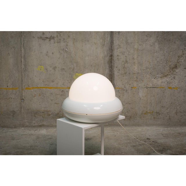 The lamp was produced in the 1970s by the Zurich-based lighting manufacturer Stralux. This piece has an attribution mark,...