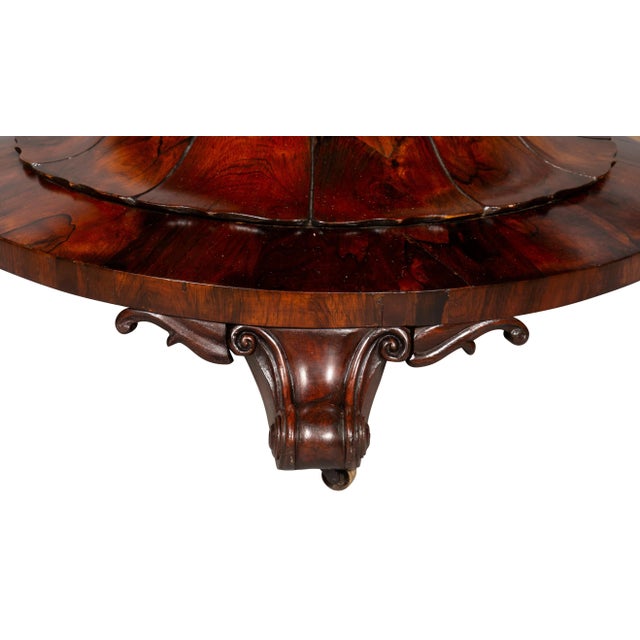 Early Victorian Rosewood, Burl Walnut and Elm Center Table For Sale - Image 4 of 12