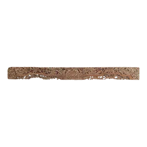 Southeast Asian Hardwood Carved Lintel, 19th Century or Earlier