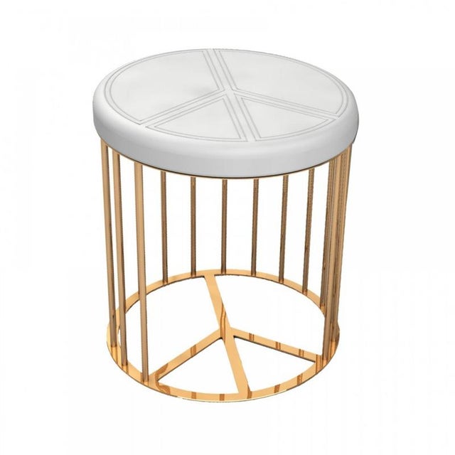 Contemporary Pace Pouf in Powder-Coated Aluminum by Altreforme For Sale - Image 3 of 10