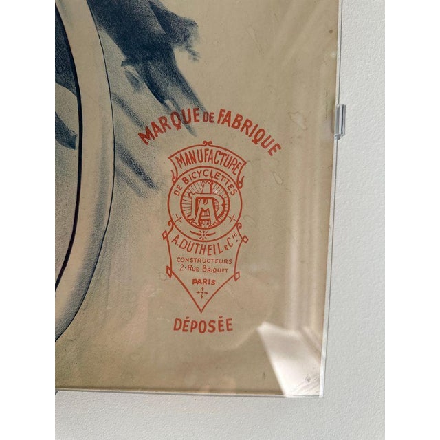 1900 - 1909 Manufacture De Bicyclettes A. Dutheil Et Cie Poster For Sale - Image 5 of 7
