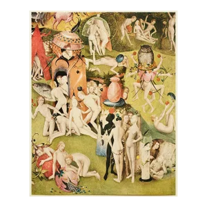 1955 After Bosch "The Garden of Worldly Delights" (Detail), Vintage Full-Color Print