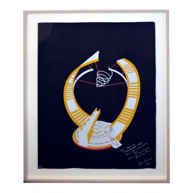 Vintage Silkscreen Abstract -- the Wheely Whirly Steps by Alice Aycock For Sale