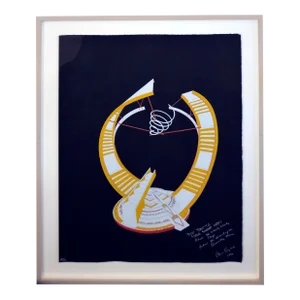 Vintage Silkscreen Abstract -- the Wheely Whirly Steps by Alice Aycock